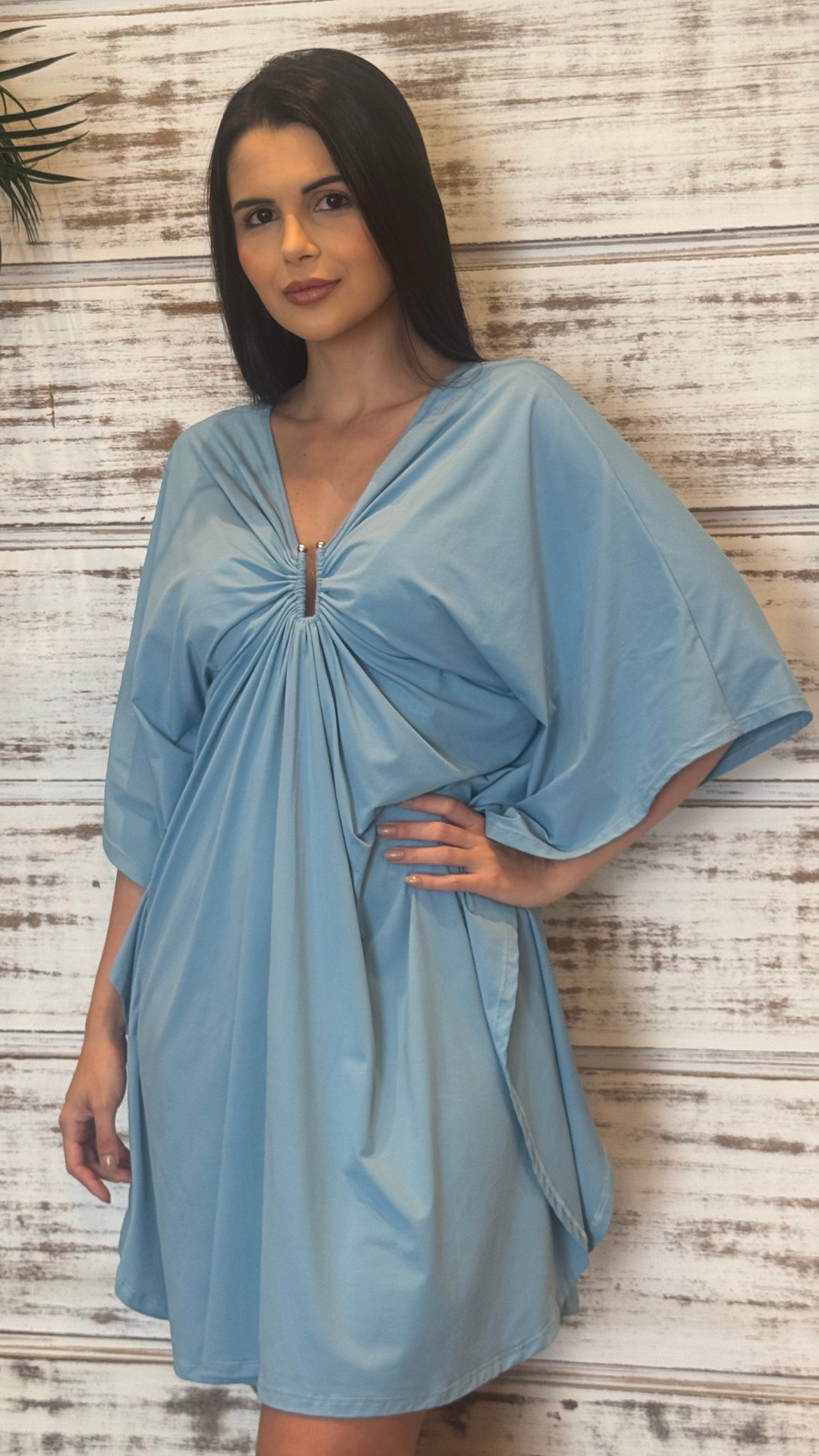 Caftan Lia | Saída de Praia | Azul Serenity