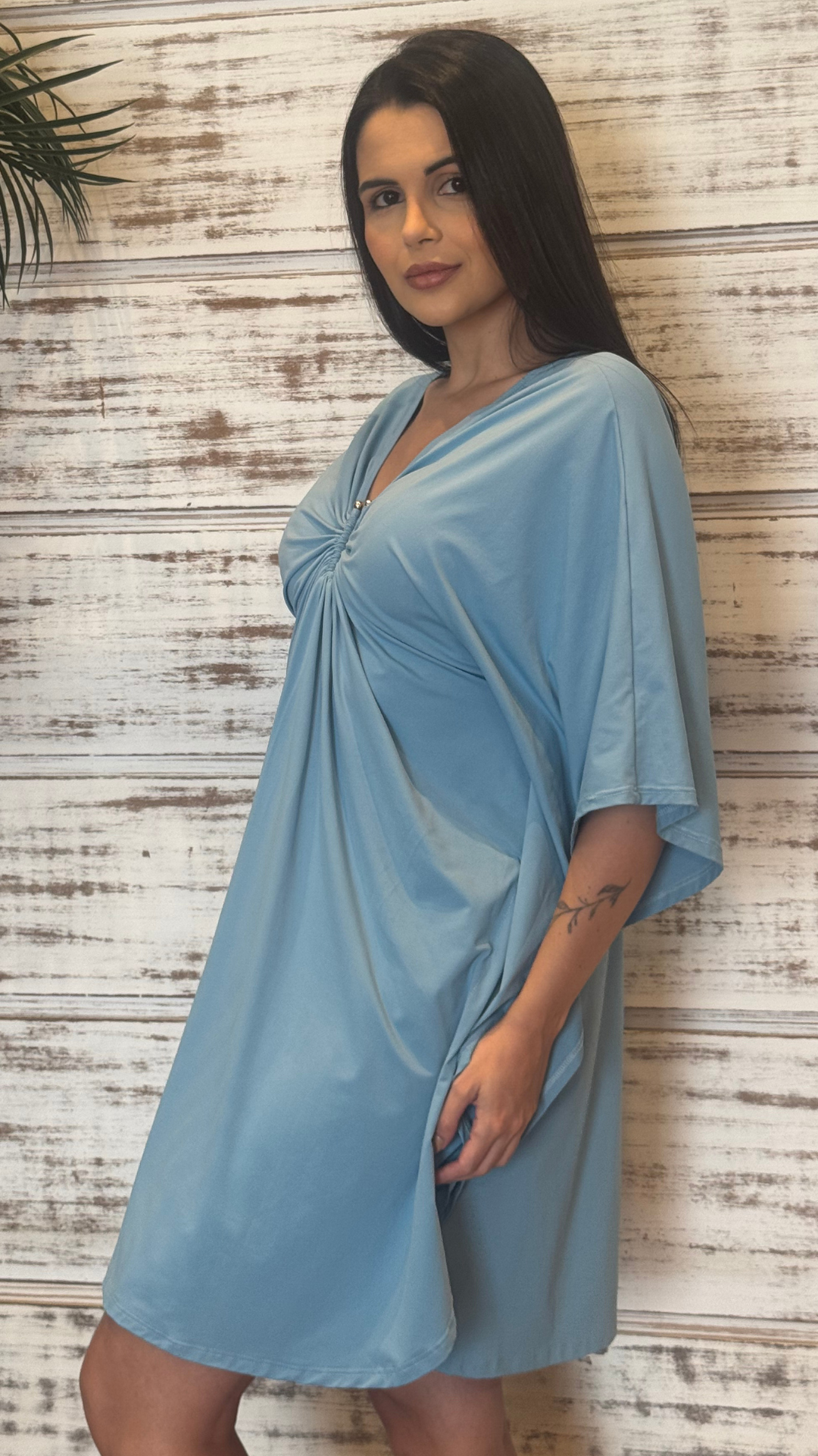 Caftan Lia | Saída de Praia | Azul Serenity