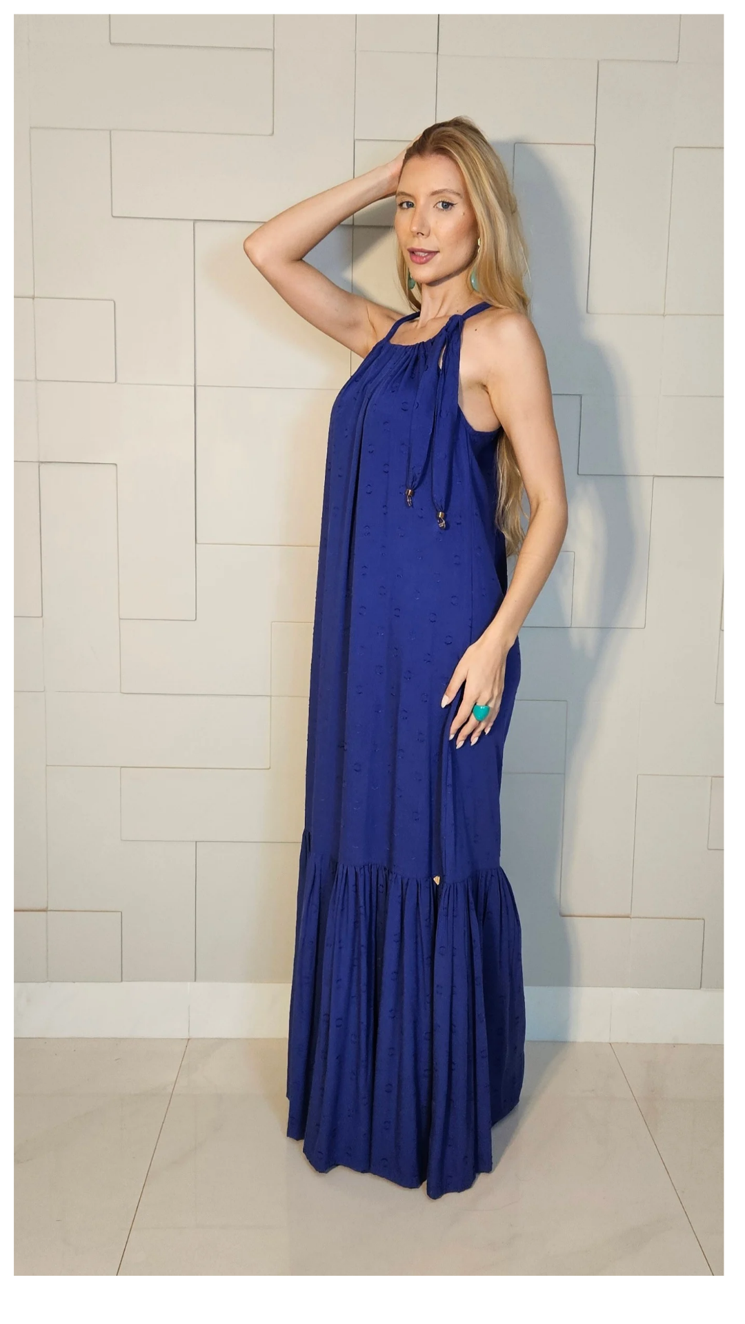 Vestido Angeline Azu Royal