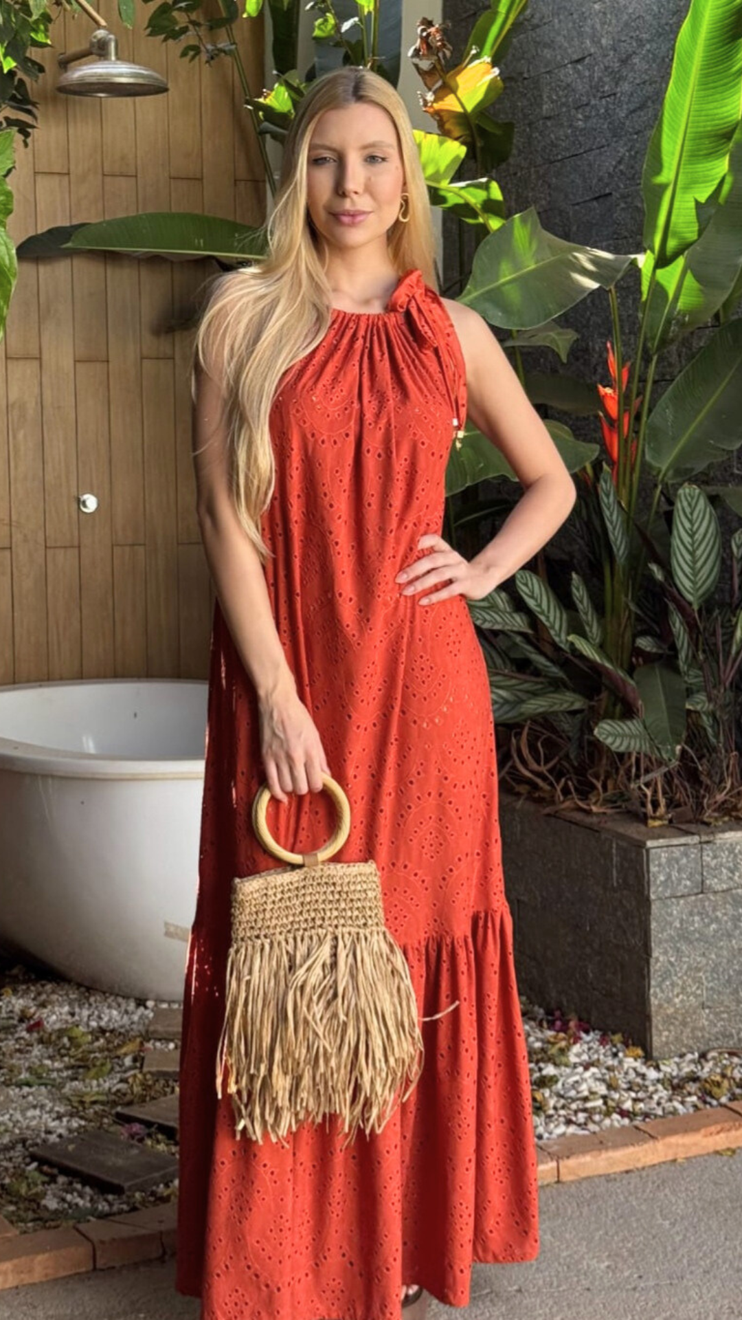 VESTIDO ANGELINE LAISE TERRACOTA
