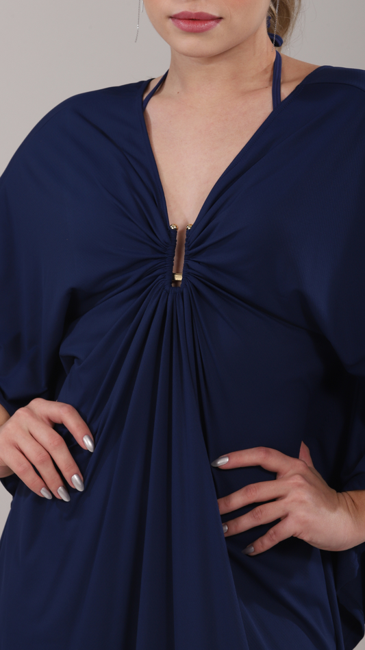 Caftan Lia | Saída de Praia | Marinho