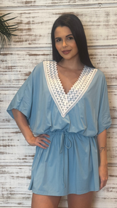Vestido Karina | Saída de Praia | Azul Serenity
