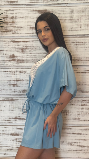 Vestido Karina | Saída de Praia | Azul Serenity