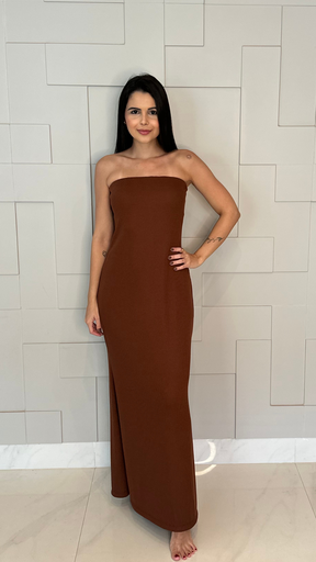 Vestido Bruna | Marrom Canelado