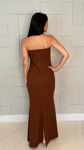 Vestido Bruna | Marrom Canelado