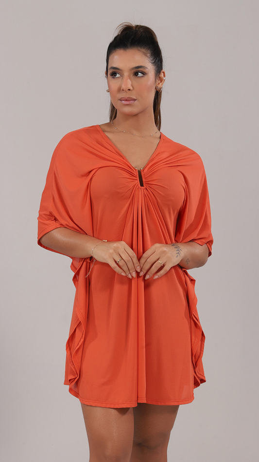 Caftan Lia | Saída de Praia | Terracota
