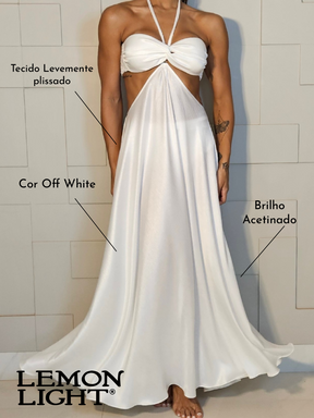 Vestido Virginia Plissê Off