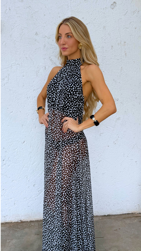 Vestido Estela P&B Poa