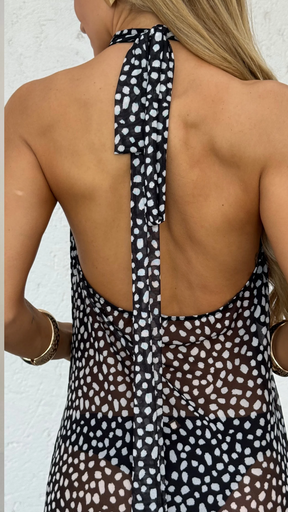 Vestido Estela P&B Poa