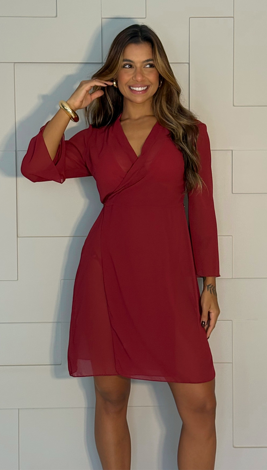 Vestido Silvia Bordô